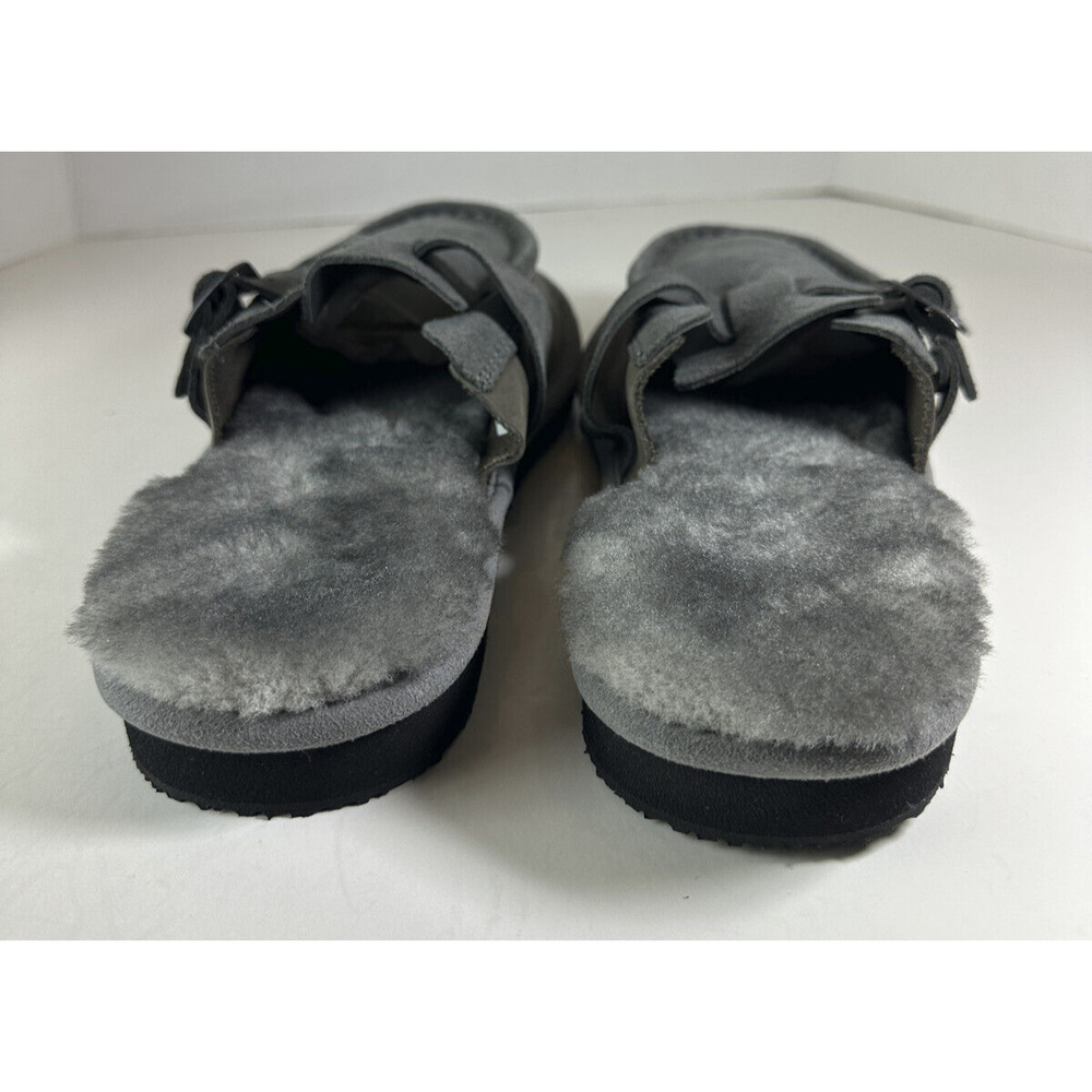 LL Bean Wicked Good Slipper Scuffs Shearling Lined Suede Leather Men's Size 10 - Picture 6 of 14